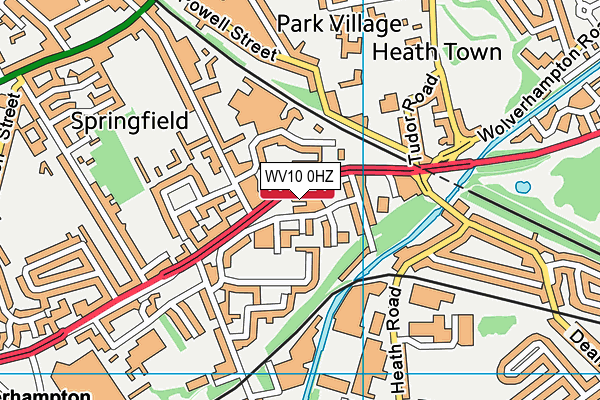 WV10 0HZ map - OS VectorMap District (Ordnance Survey)