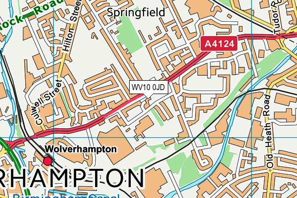 WV10 0JD map - OS VectorMap District (Ordnance Survey)