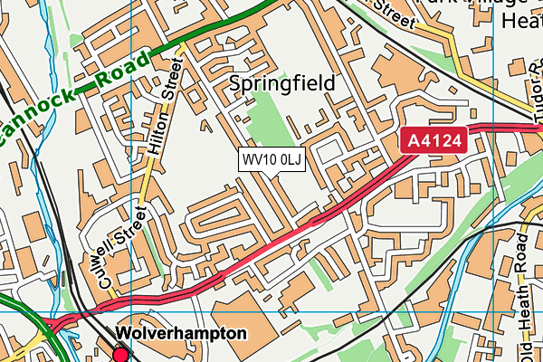 WV10 0LJ map - OS VectorMap District (Ordnance Survey)