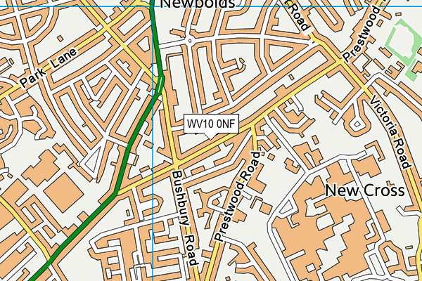 WV10 0NF map - OS VectorMap District (Ordnance Survey)