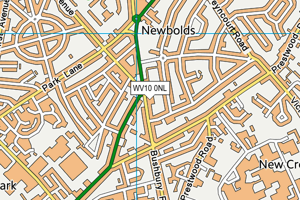 WV10 0NL map - OS VectorMap District (Ordnance Survey)