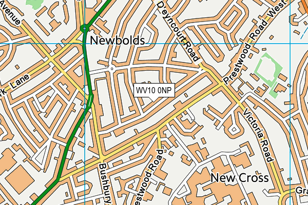 WV10 0NP map - OS VectorMap District (Ordnance Survey)