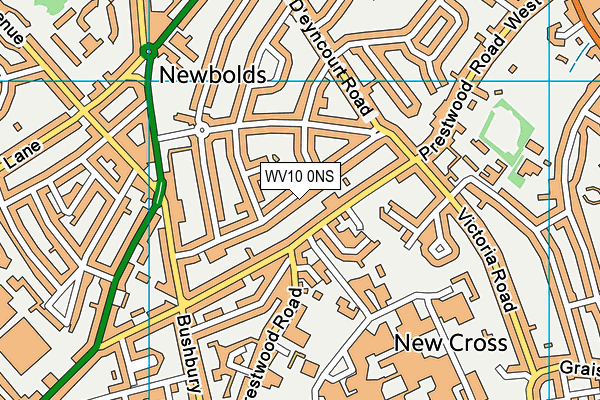 WV10 0NS map - OS VectorMap District (Ordnance Survey)