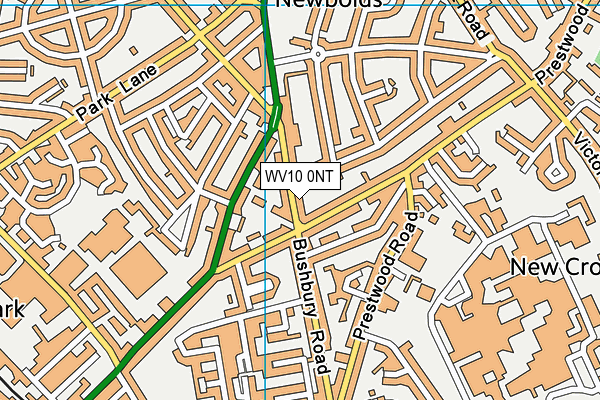 WV10 0NT map - OS VectorMap District (Ordnance Survey)