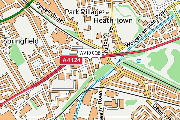 WV10 0QB map - OS VectorMap District (Ordnance Survey)