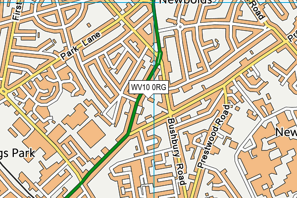 WV10 0RG map - OS VectorMap District (Ordnance Survey)