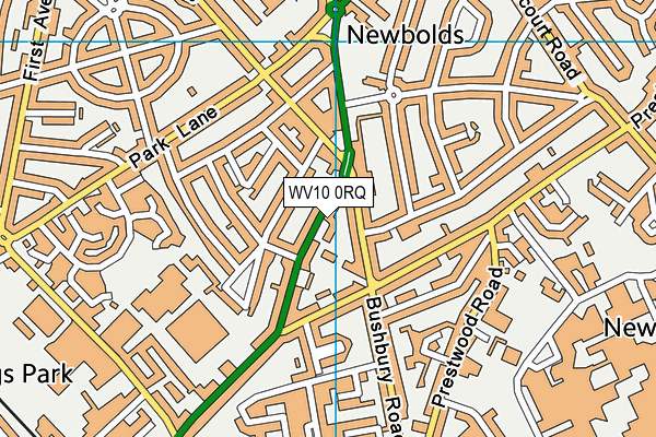 WV10 0RQ map - OS VectorMap District (Ordnance Survey)