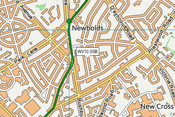 WV10 0SB map - OS VectorMap District (Ordnance Survey)