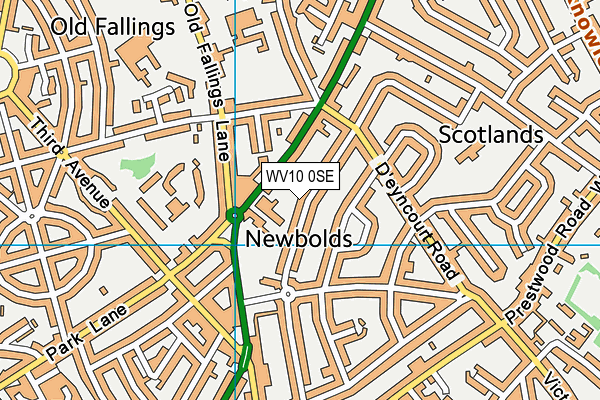 WV10 0SE map - OS VectorMap District (Ordnance Survey)