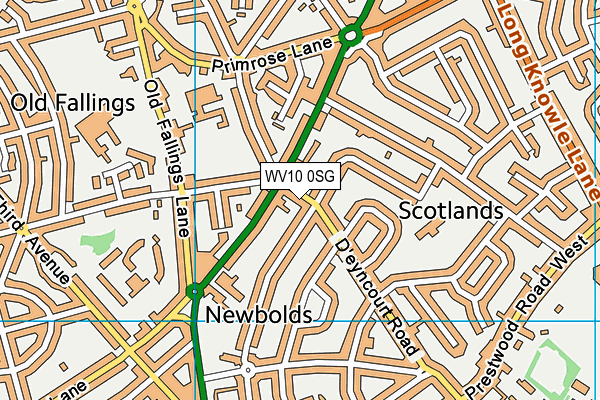 WV10 0SG map - OS VectorMap District (Ordnance Survey)