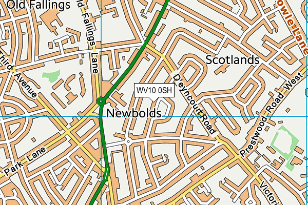 WV10 0SH map - OS VectorMap District (Ordnance Survey)