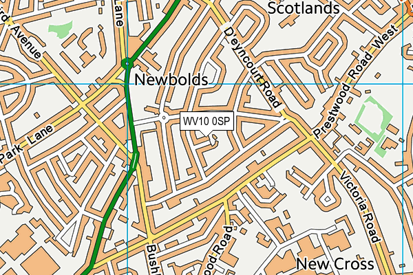 WV10 0SP map - OS VectorMap District (Ordnance Survey)