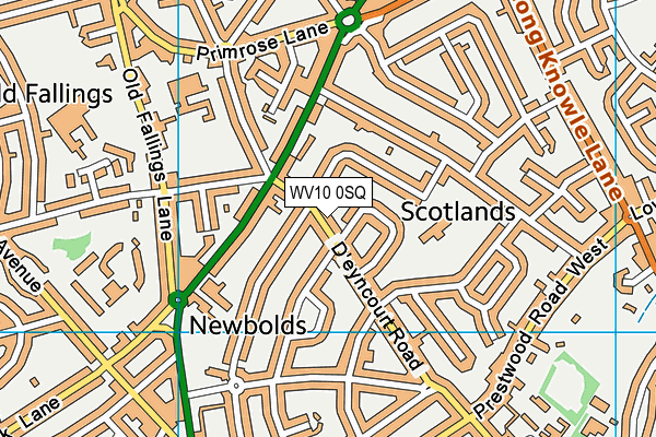 WV10 0SQ map - OS VectorMap District (Ordnance Survey)