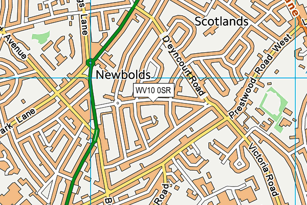 WV10 0SR map - OS VectorMap District (Ordnance Survey)