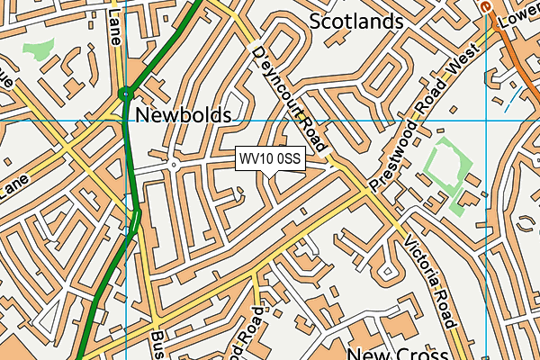 WV10 0SS map - OS VectorMap District (Ordnance Survey)