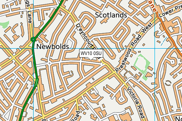 WV10 0SU map - OS VectorMap District (Ordnance Survey)