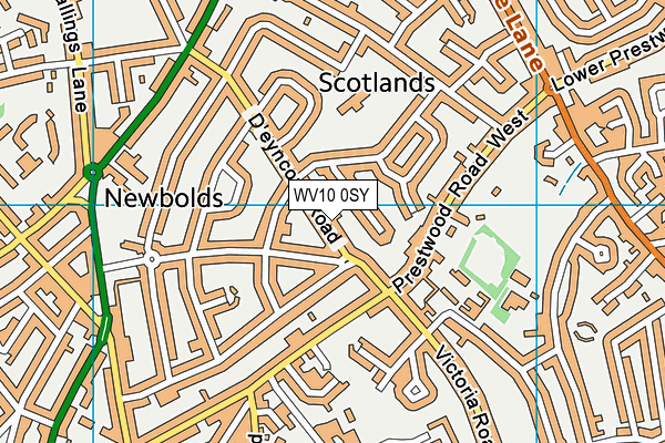 WV10 0SY map - OS VectorMap District (Ordnance Survey)