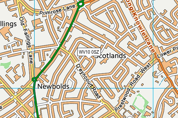 WV10 0SZ map - OS VectorMap District (Ordnance Survey)