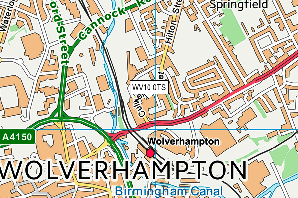 WV10 0TS map - OS VectorMap District (Ordnance Survey)