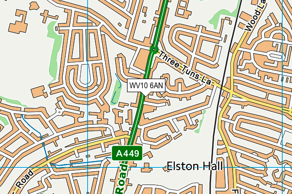 WV10 6AN map - OS VectorMap District (Ordnance Survey)