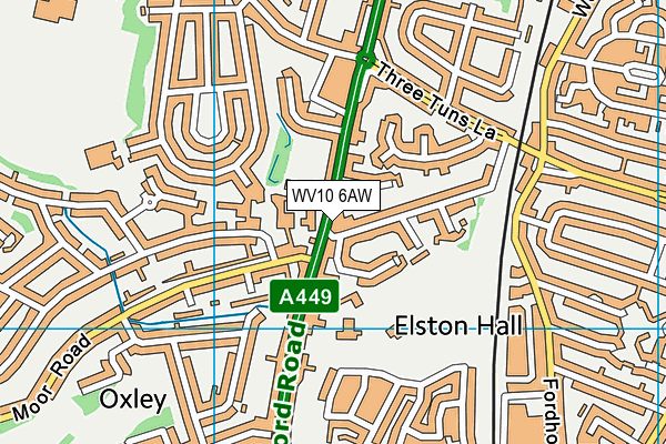 WV10 6AW map - OS VectorMap District (Ordnance Survey)