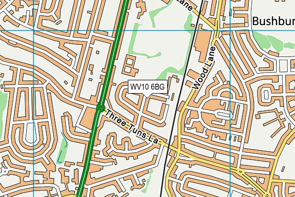 WV10 6BG map - OS VectorMap District (Ordnance Survey)