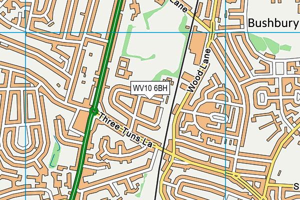 WV10 6BH map - OS VectorMap District (Ordnance Survey)