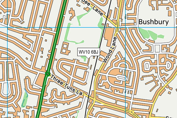 WV10 6BJ map - OS VectorMap District (Ordnance Survey)