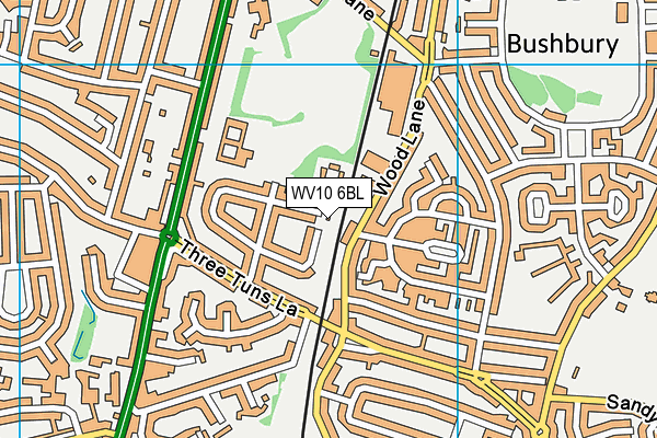 WV10 6BL map - OS VectorMap District (Ordnance Survey)