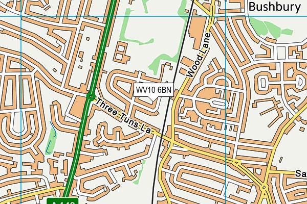 WV10 6BN map - OS VectorMap District (Ordnance Survey)