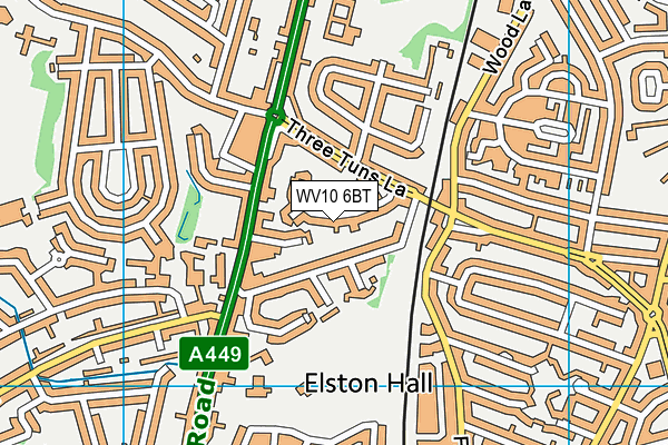 WV10 6BT map - OS VectorMap District (Ordnance Survey)