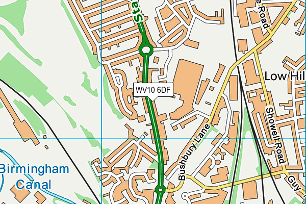 WV10 6DF map - OS VectorMap District (Ordnance Survey)