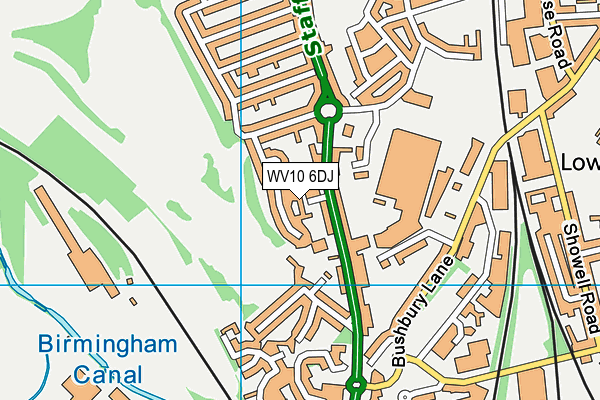 WV10 6DJ map - OS VectorMap District (Ordnance Survey)