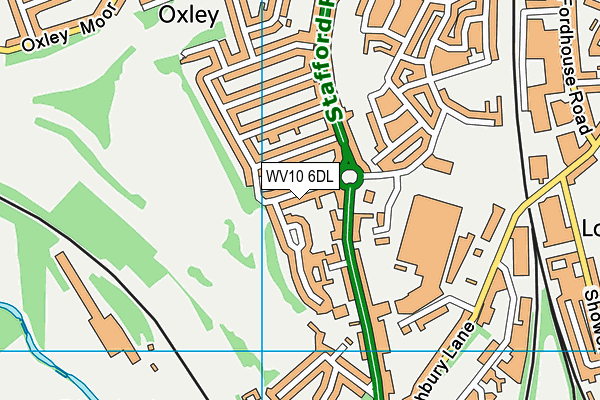 WV10 6DL map - OS VectorMap District (Ordnance Survey)