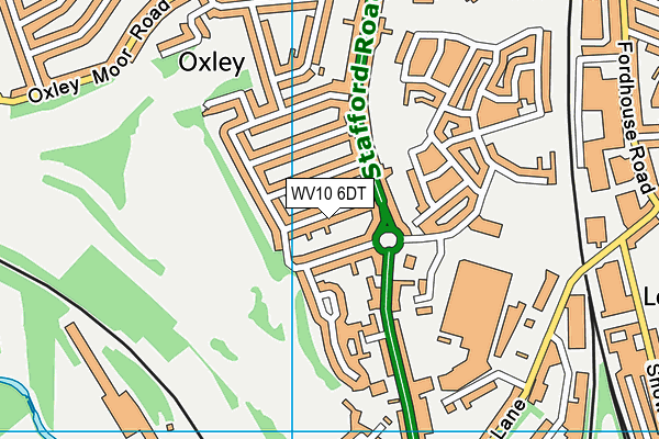 WV10 6DT map - OS VectorMap District (Ordnance Survey)