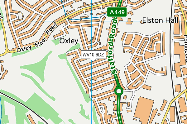 WV10 6DZ map - OS VectorMap District (Ordnance Survey)