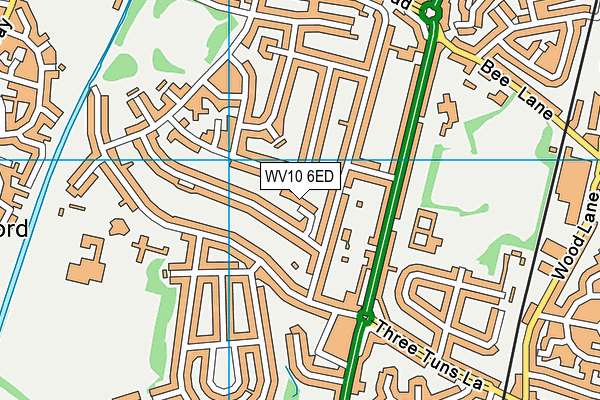 WV10 6ED map - OS VectorMap District (Ordnance Survey)