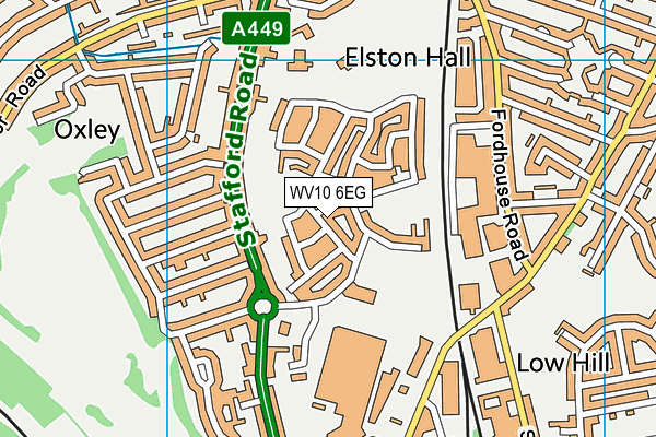 WV10 6EG map - OS VectorMap District (Ordnance Survey)