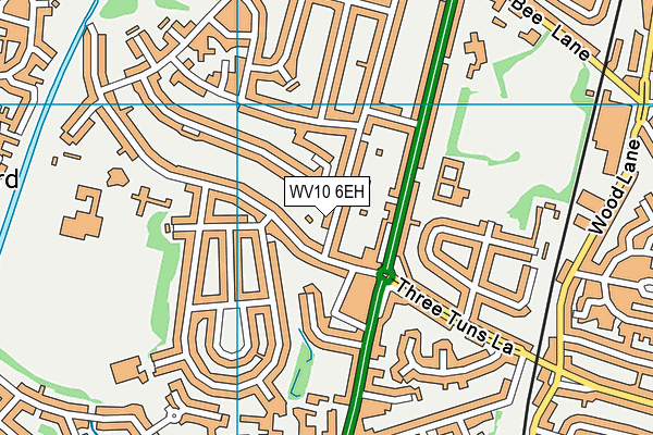 WV10 6EH map - OS VectorMap District (Ordnance Survey)