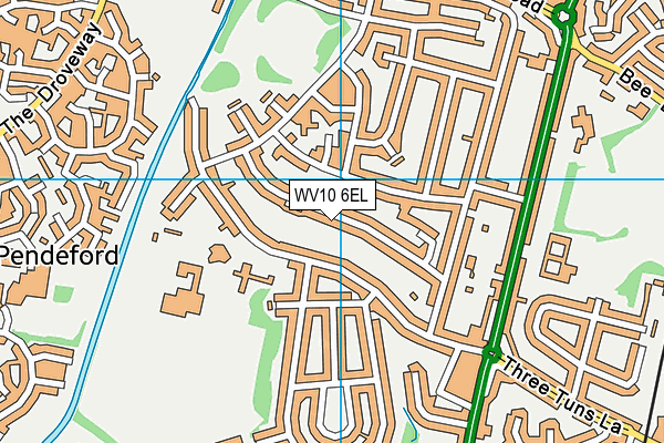 WV10 6EL map - OS VectorMap District (Ordnance Survey)