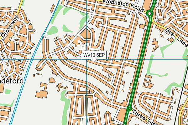 WV10 6EP map - OS VectorMap District (Ordnance Survey)