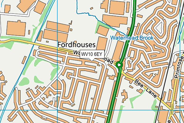 WV10 6EY map - OS VectorMap District (Ordnance Survey)