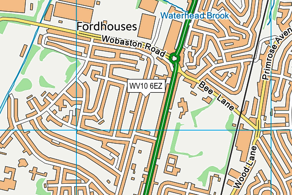 WV10 6EZ map - OS VectorMap District (Ordnance Survey)