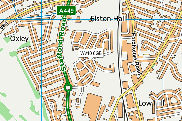 WV10 6GB map - OS VectorMap District (Ordnance Survey)