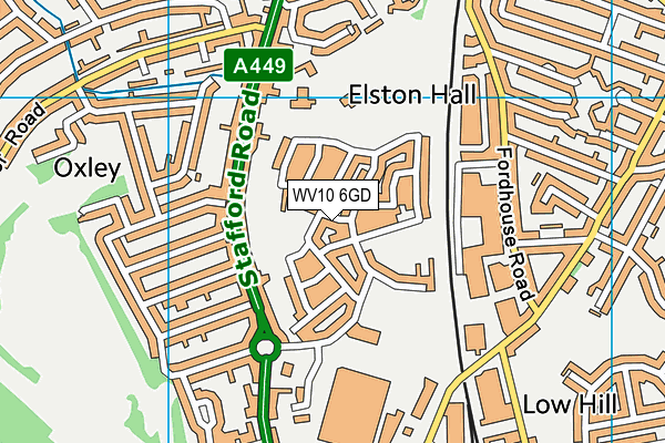 WV10 6GD map - OS VectorMap District (Ordnance Survey)