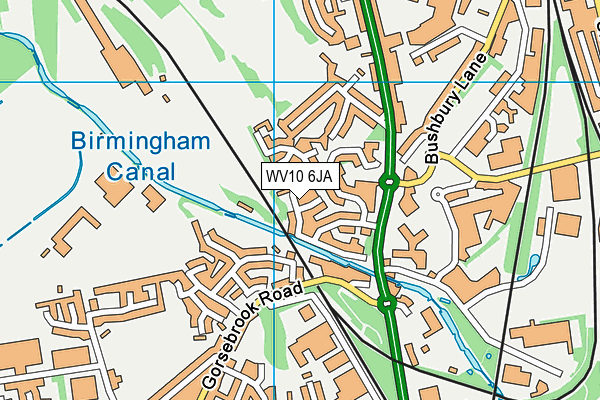 WV10 6JA map - OS VectorMap District (Ordnance Survey)