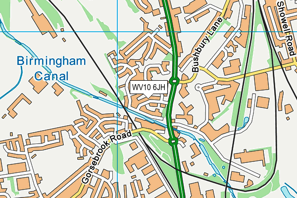 WV10 6JH map - OS VectorMap District (Ordnance Survey)