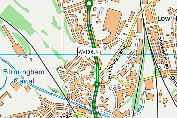 WV10 6JN map - OS VectorMap District (Ordnance Survey)