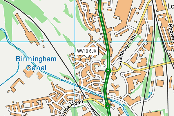 WV10 6JX map - OS VectorMap District (Ordnance Survey)