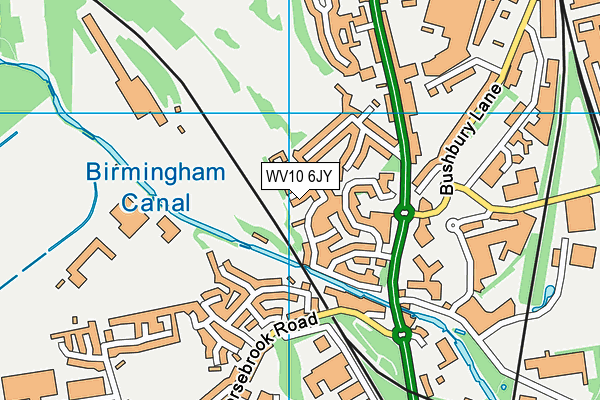 WV10 6JY map - OS VectorMap District (Ordnance Survey)